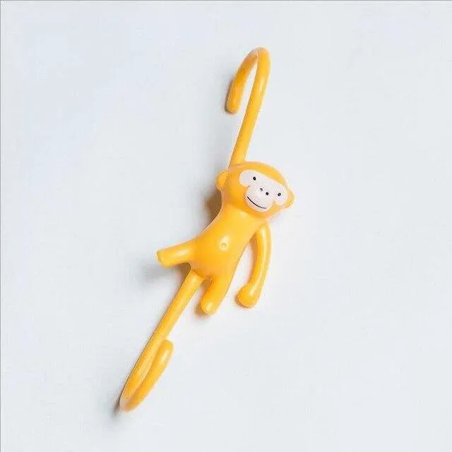 10Pcs Sweet Yellow Monkey Hooks