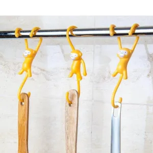 10Pcs Sweet Yellow Monkey Hooks