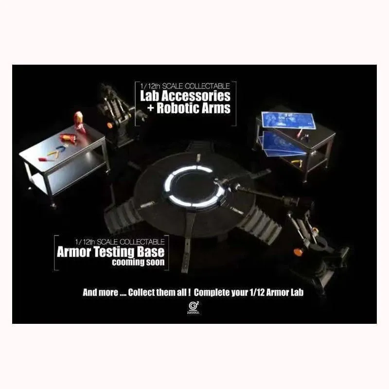 1:12 Iron Man Lab Accessories Work Table & Robotic Arms