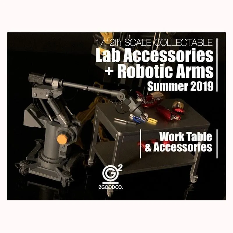 1:12 Iron Man Lab Accessories Work Table & Robotic Arms