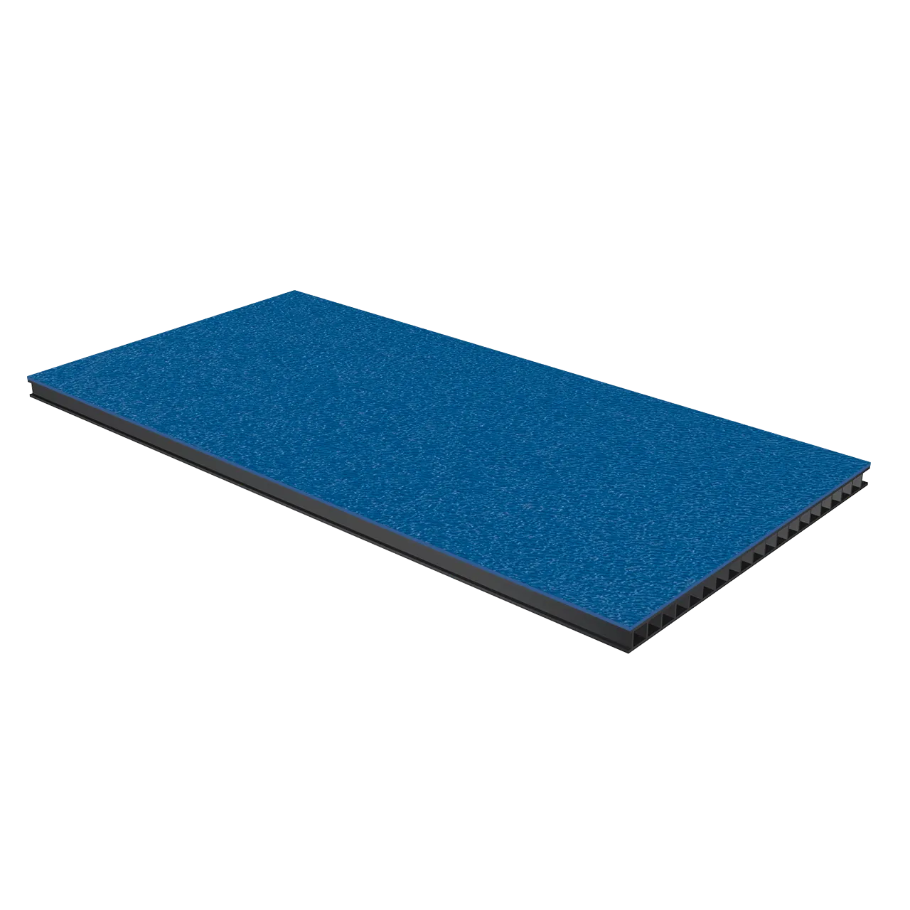 1/4" Corrugated Laminate - Medium Blue