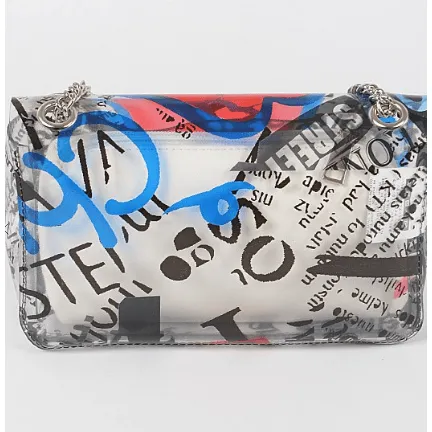 2 in 1 Clear Graffiti Crossbody Bag