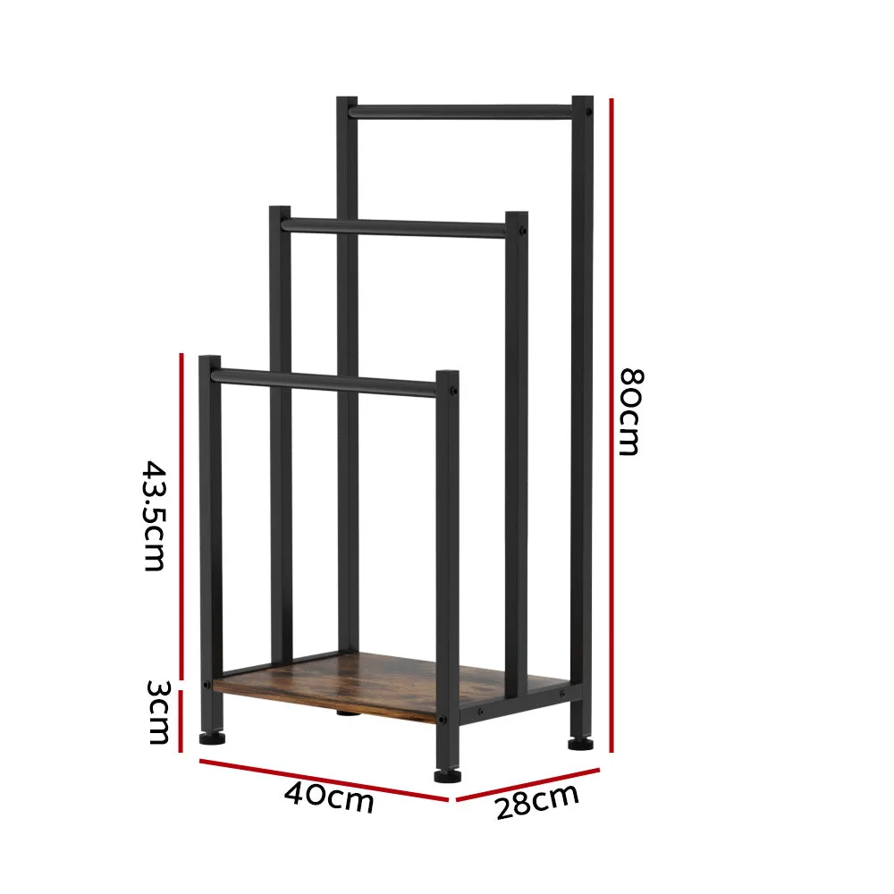 3-Tier Freestanding Towel Rack with Shelf - Artiss