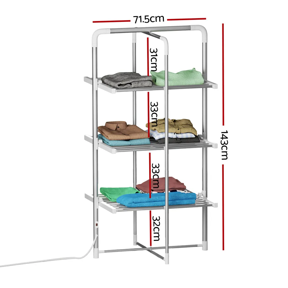 30 Heated Rods Electric Towel Rail Rack, Foldable | Devanti