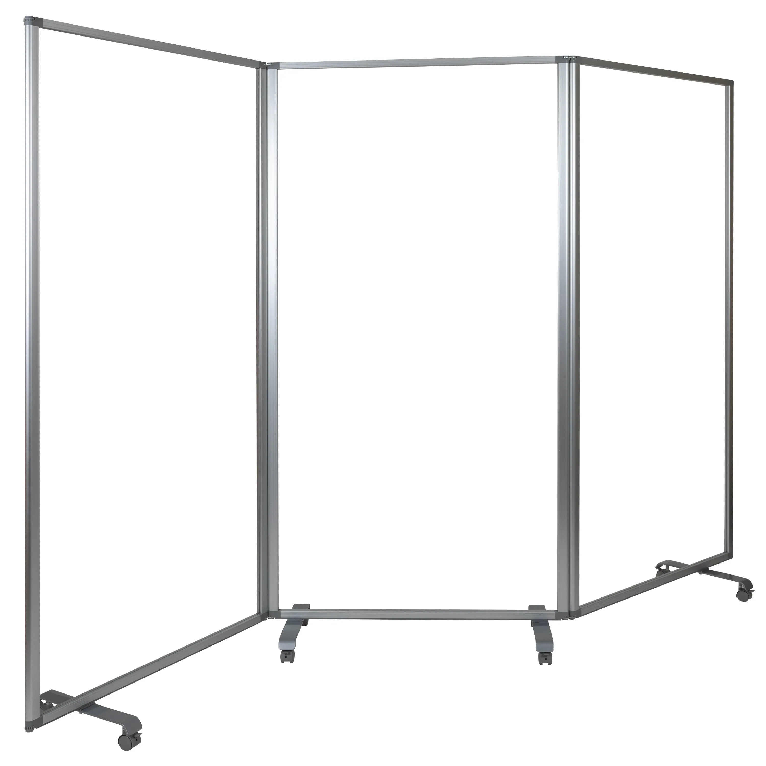 36"L Clear Mobile Partition BR-PTT001-3-AC-90183-GG