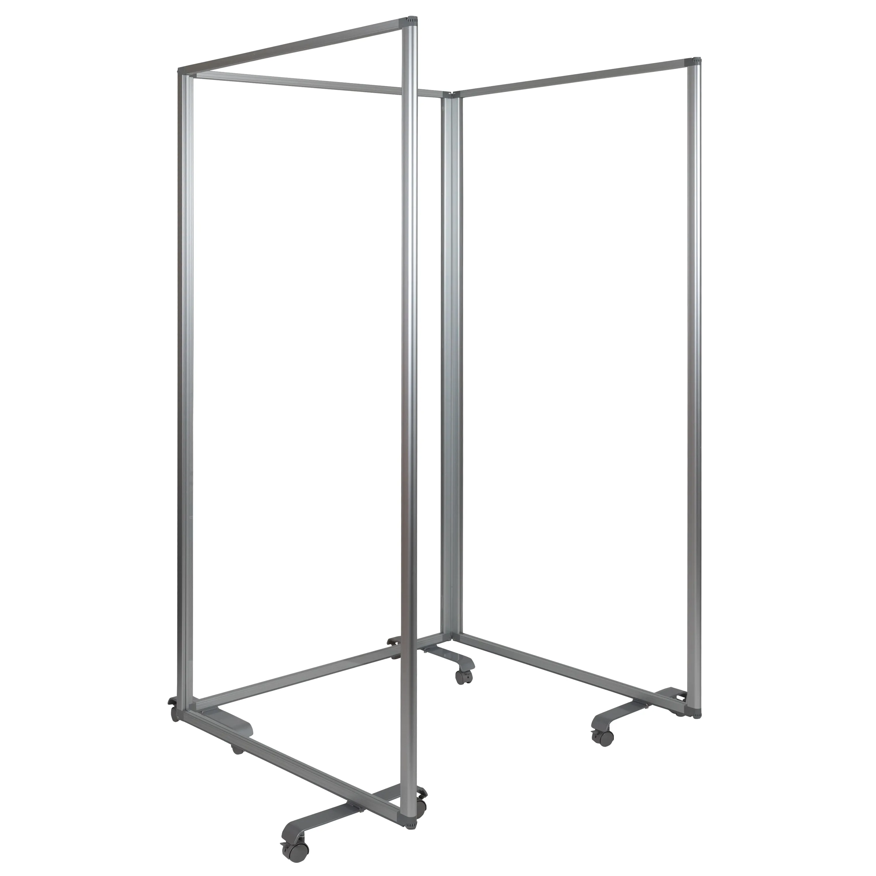 36"L Clear Mobile Partition BR-PTT001-3-AC-90183-GG