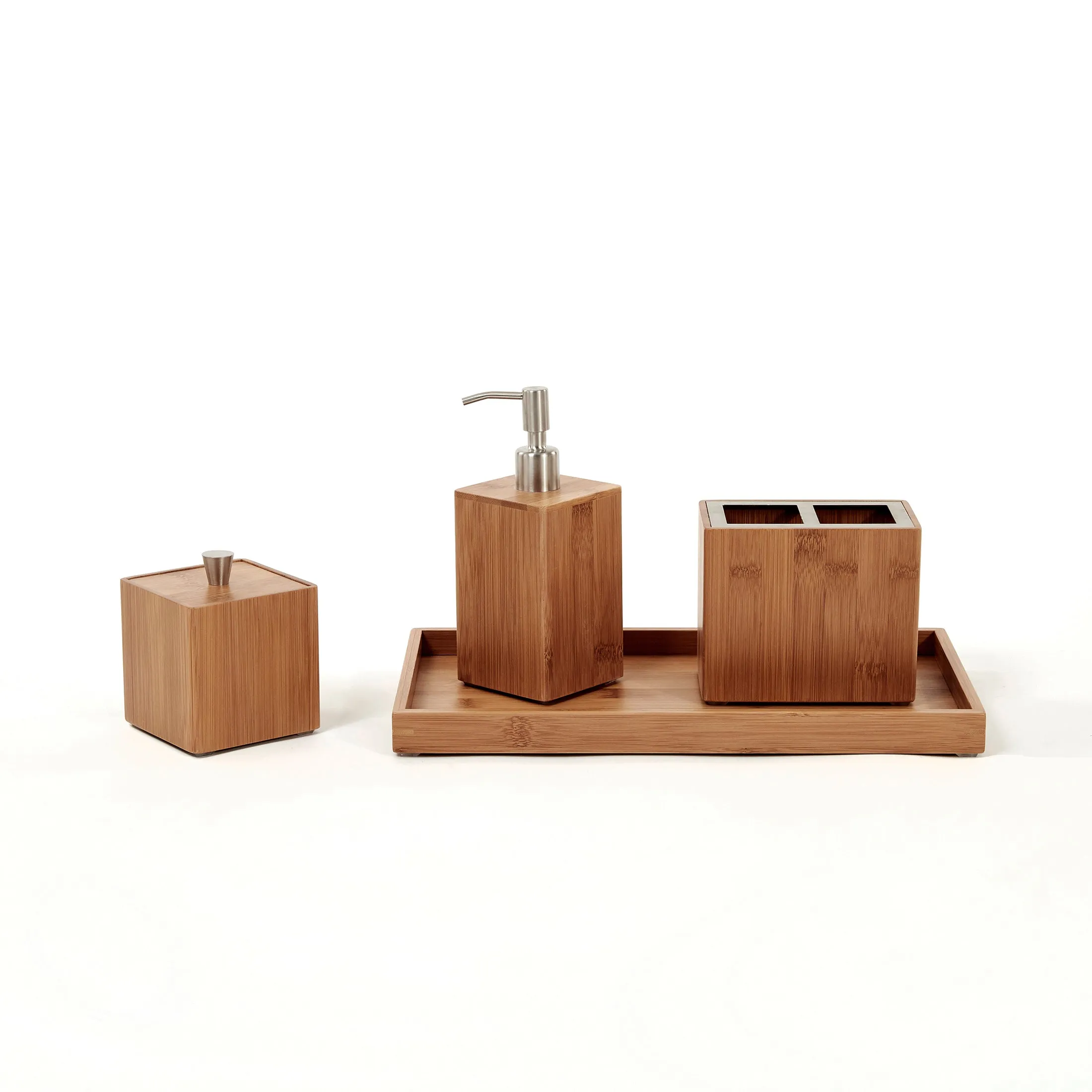 5-Piece Bamboo Bath and Vanity Set