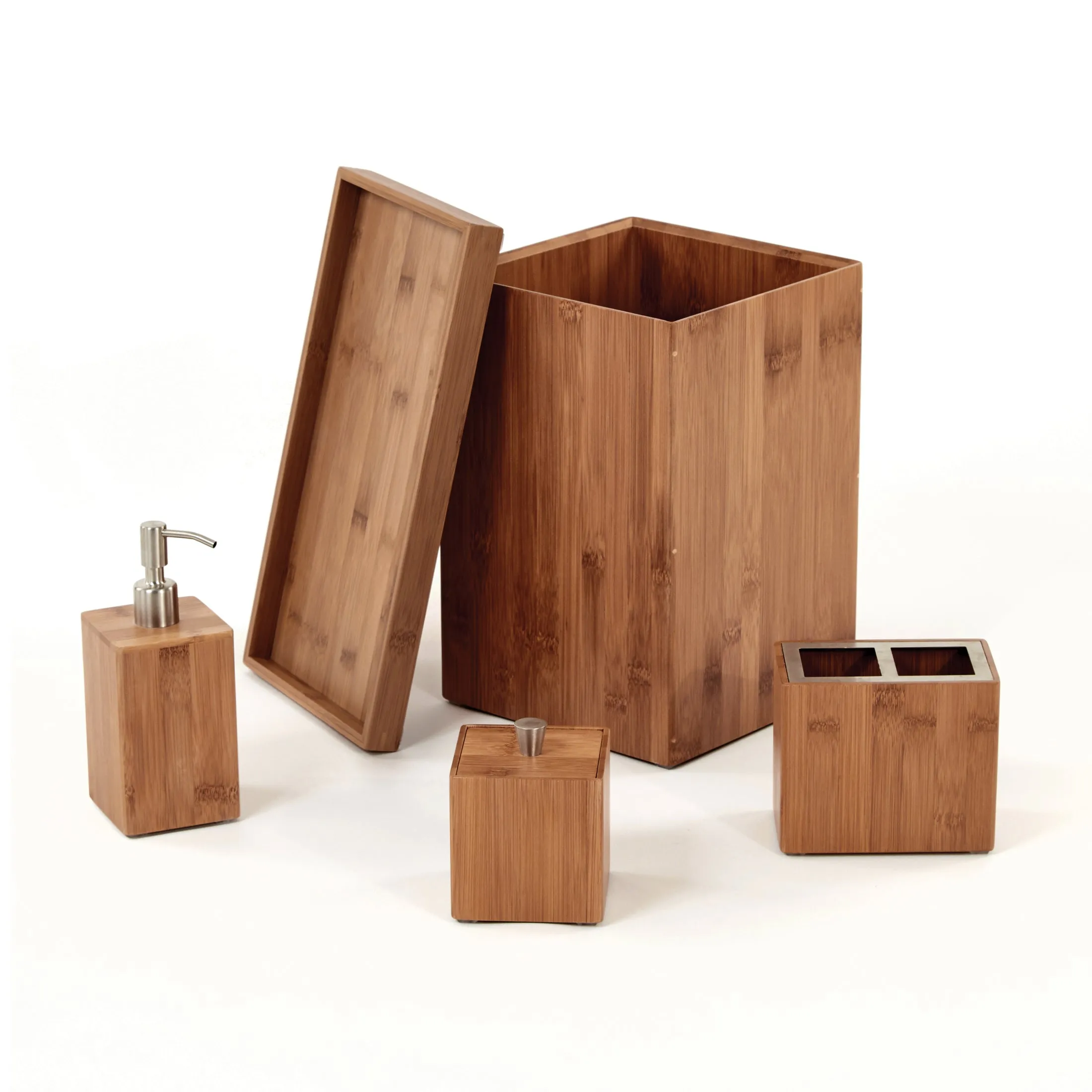 5-Piece Bamboo Bath and Vanity Set