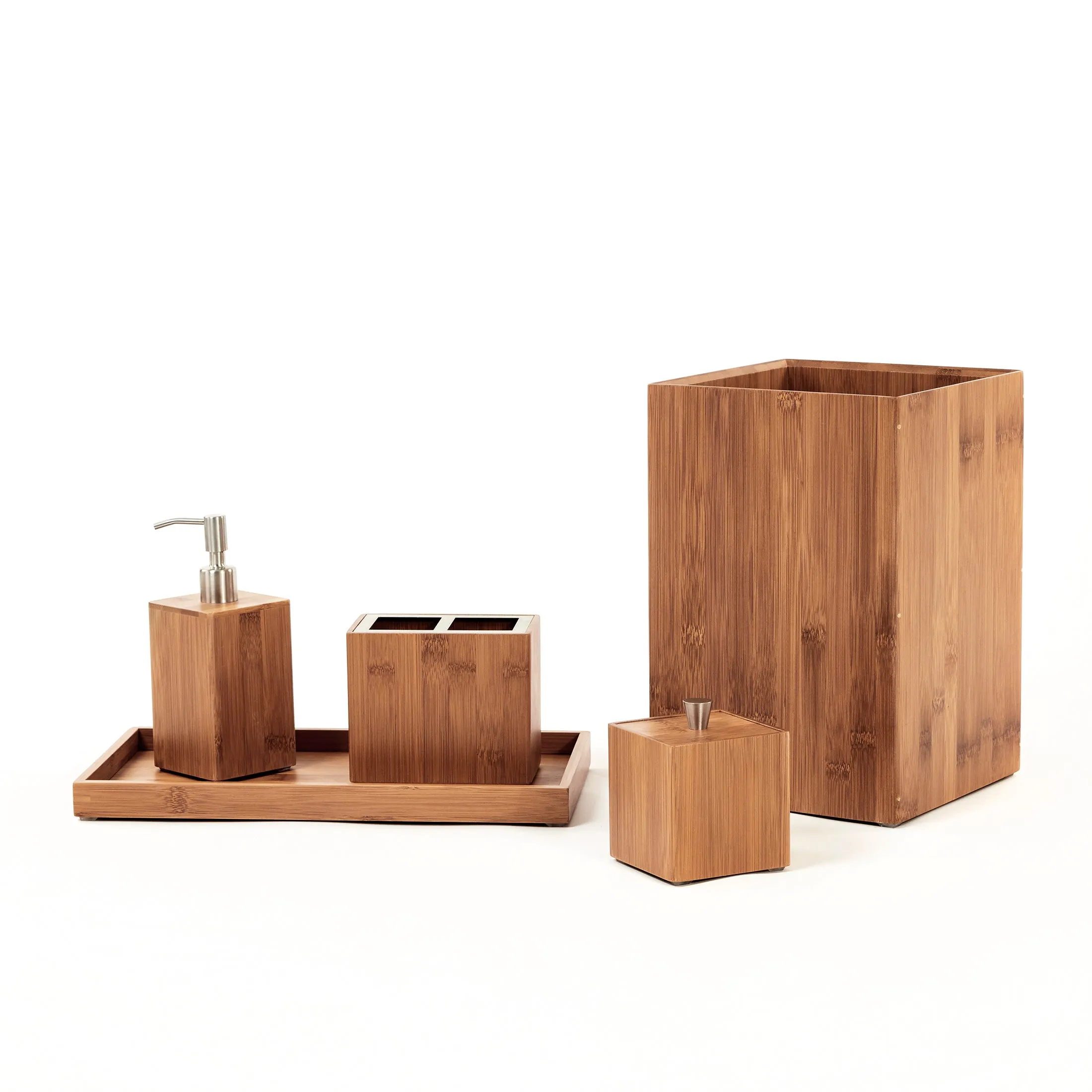 5-Piece Bamboo Bath and Vanity Set