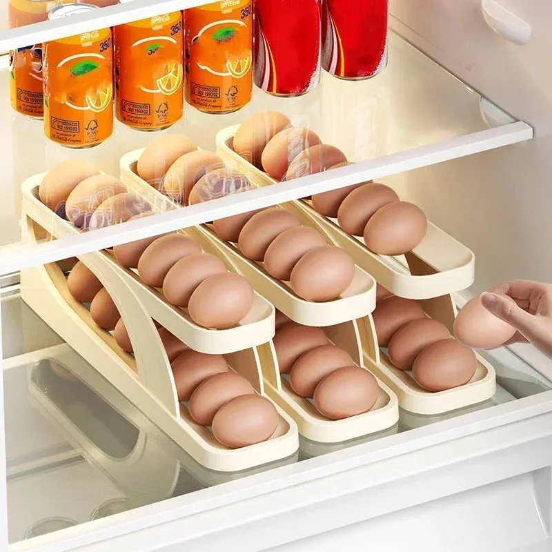 Automatic Scrolling Egg Rack Holder