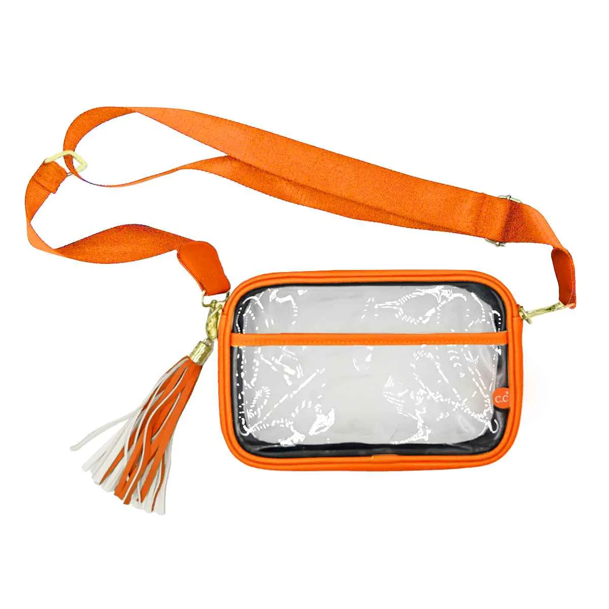 BGS4380 Clear Gameday Crossbody Bag With Tassel