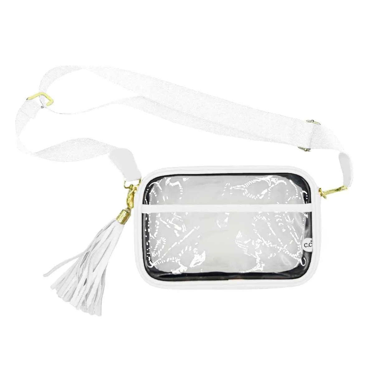 BGS4380 Clear Gameday Crossbody Bag With Tassel