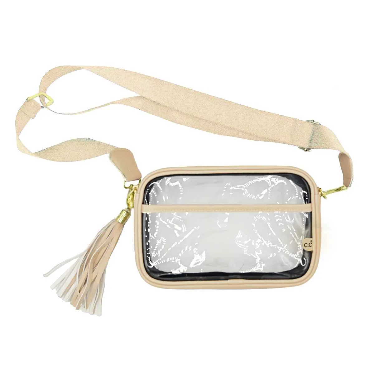 BGS4380 Clear Gameday Crossbody Bag With Tassel