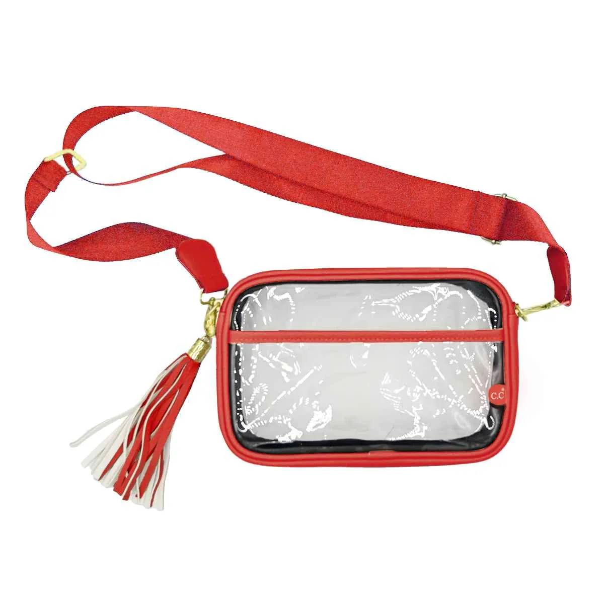 BGS4380 Clear Gameday Crossbody Bag With Tassel