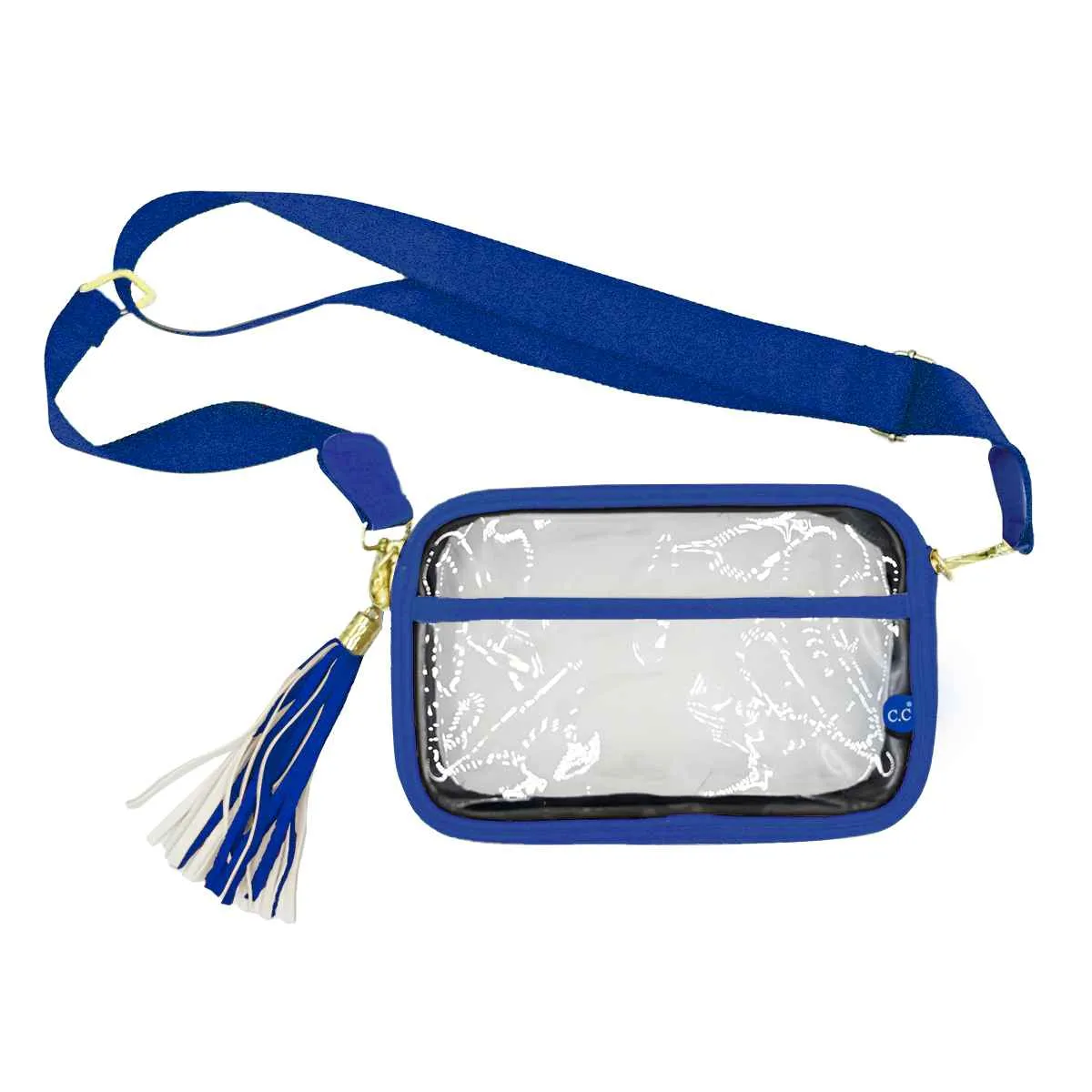 BGS4380 Clear Gameday Crossbody Bag With Tassel