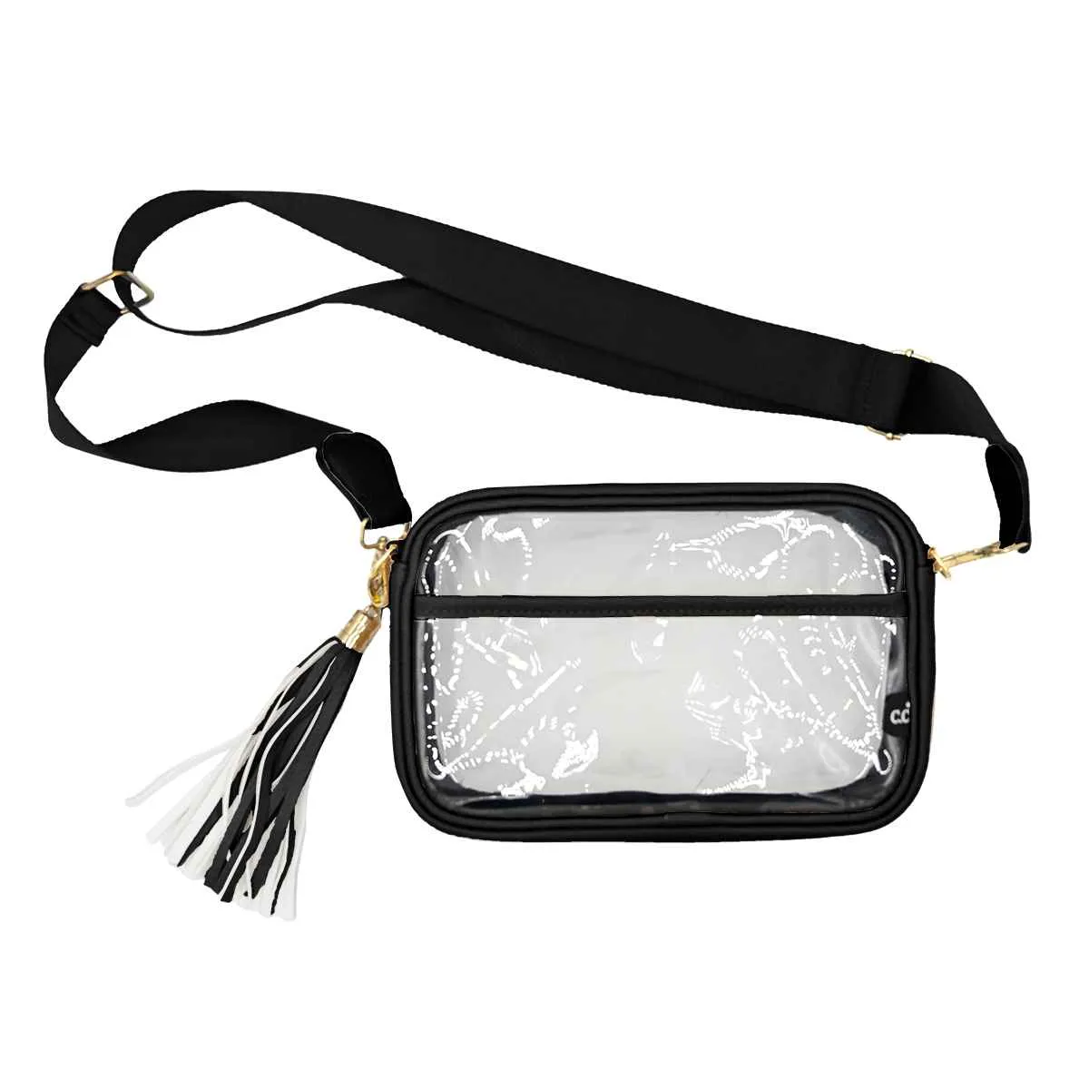 BGS4380 Clear Gameday Crossbody Bag With Tassel