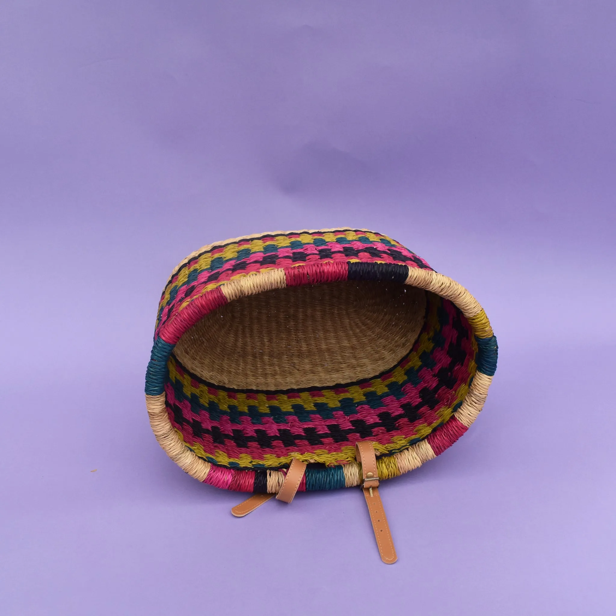 Bicycle Basket with Straps I African Basket - Aya