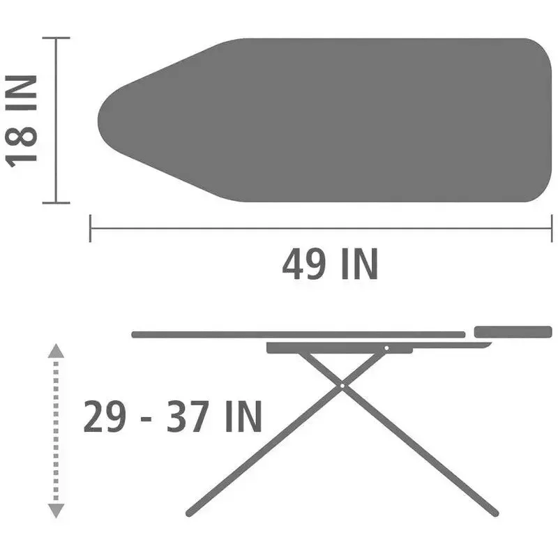 Brabantia Ironing Board Solid Steam Unit Holder Cotton Flower C - 124x45cm / 49x18 Inch