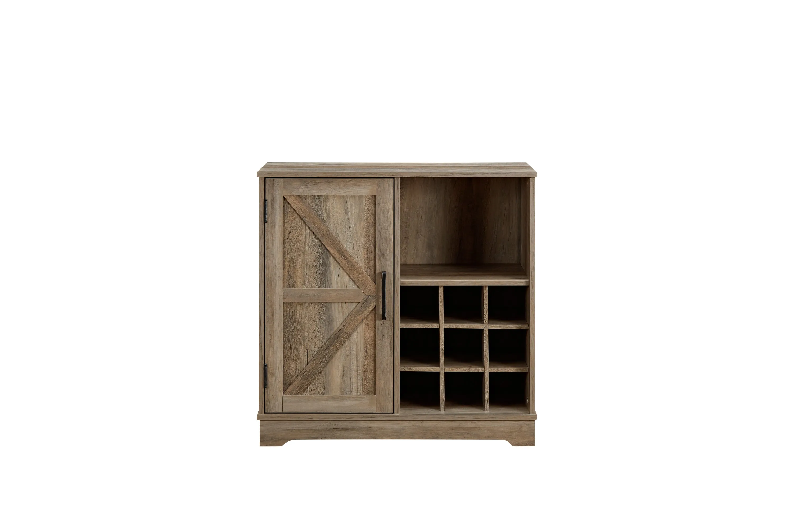 Brock Farmhouse Coffee Bar Cabinet - Gray Wash