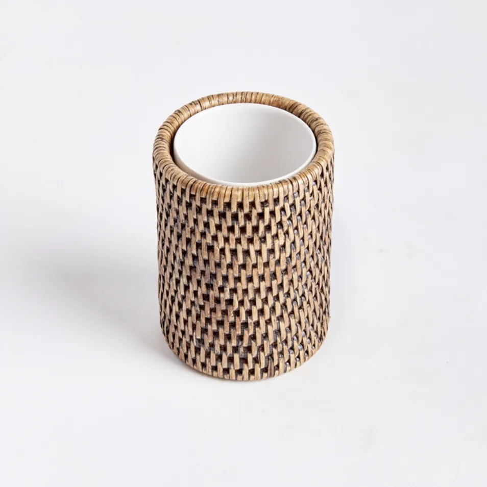 BURMA RATTAN TOOTHBRUSH HOLDER