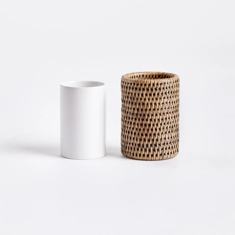 BURMA RATTAN TOOTHBRUSH HOLDER