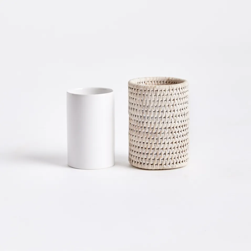 BURMA RATTAN TOOTHBRUSH HOLDER