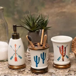 Cactus Ceramic Bathroom Set