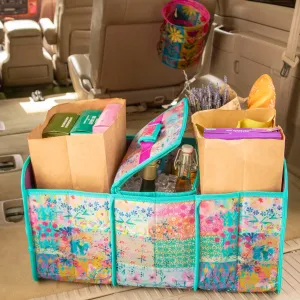 Car Trunk Organizer - Watercolor Patchwork