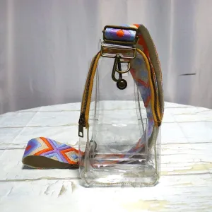 Clear Sling Bag - Orange / Blue / Lavender Strap