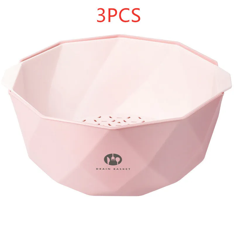 Double-Layer Vegetable Sink Plastic Drain Basket