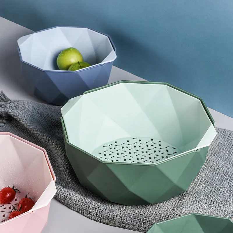 Double-Layer Vegetable Sink Plastic Drain Basket