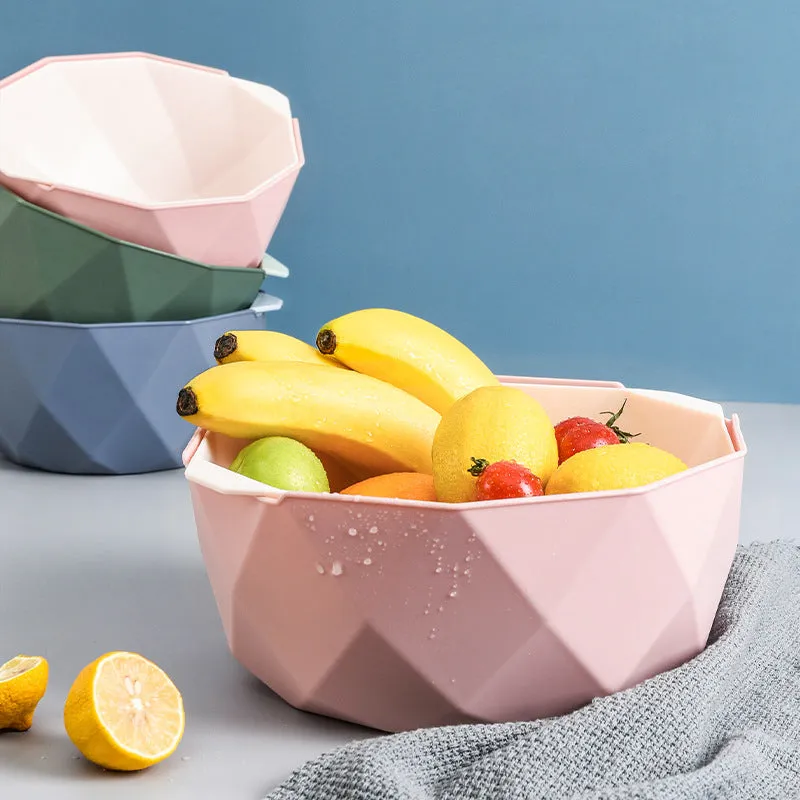 Double-Layer Vegetable Sink Plastic Drain Basket