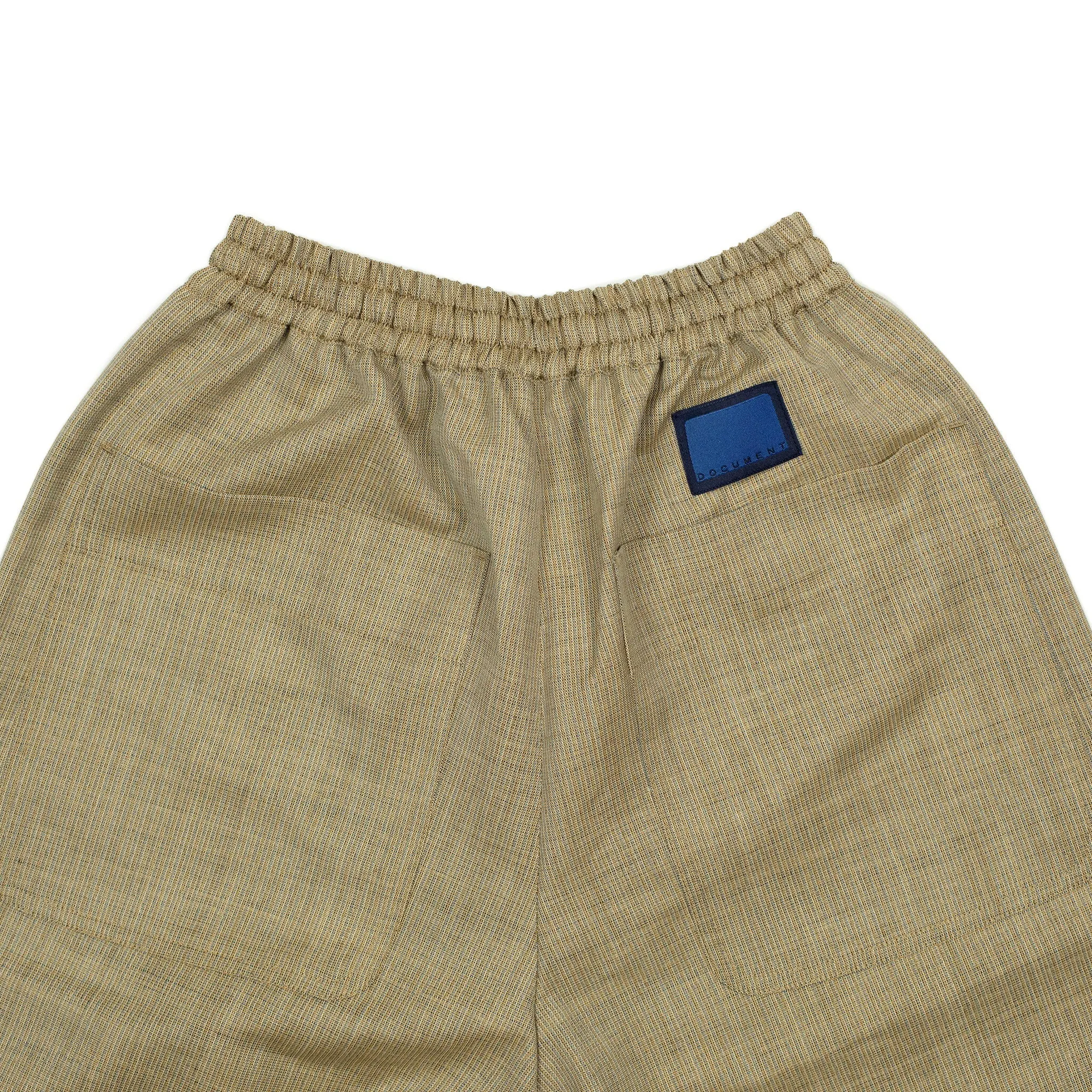 Easy pants in beige and blue lightweight Lovat wool