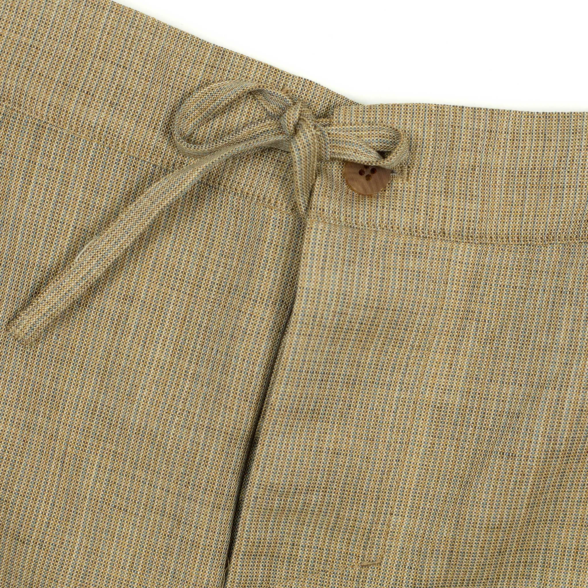 Easy pants in beige and blue lightweight Lovat wool