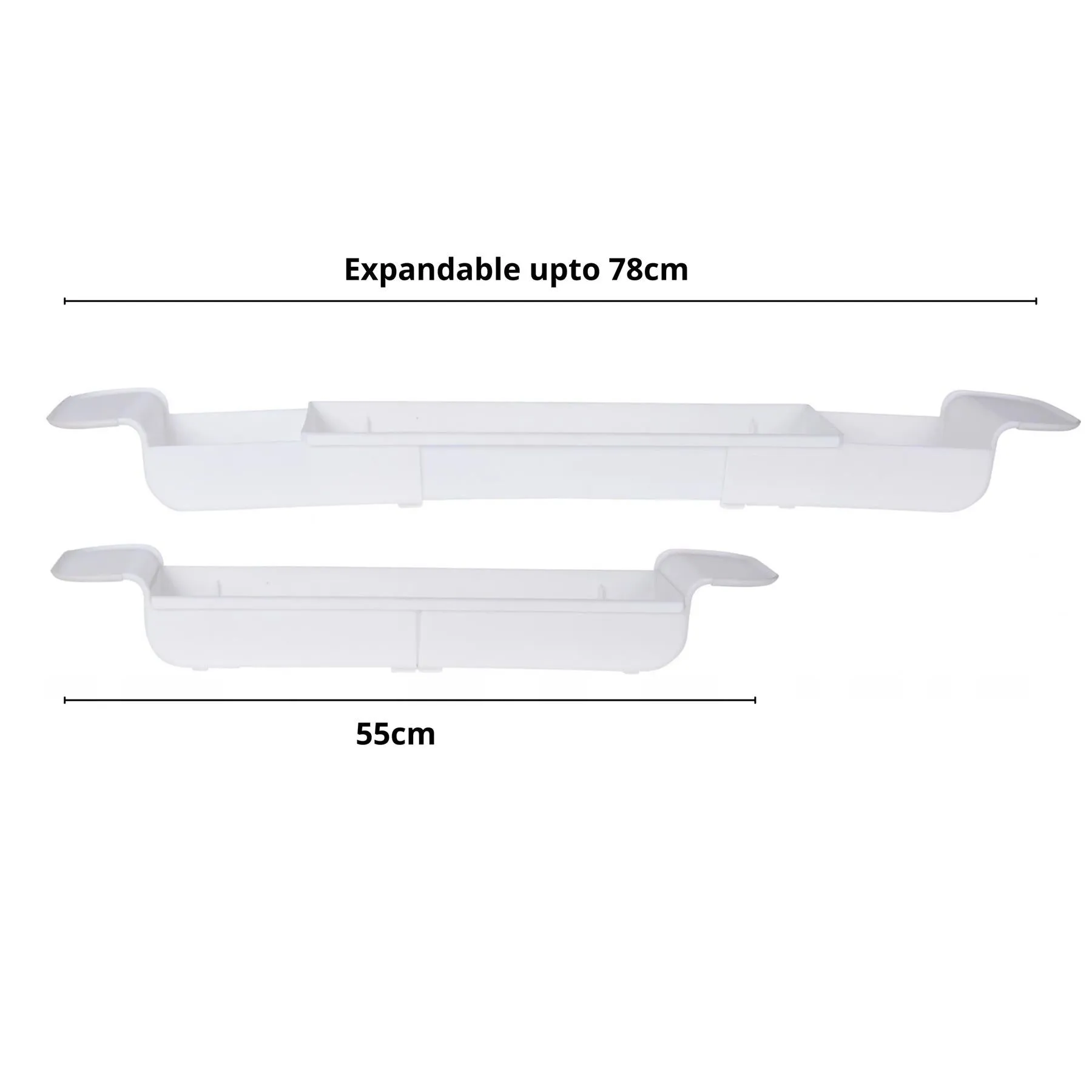 Extendable Plastic Bathtub Tray