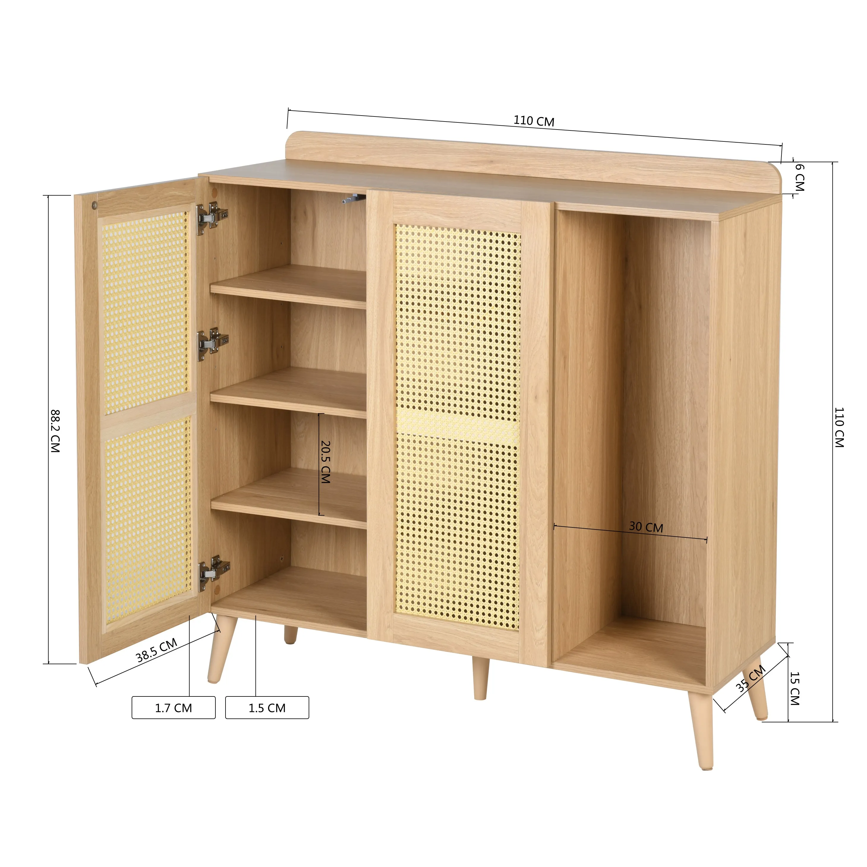 GGW Accent Cabinet Chests - Oak