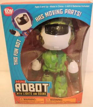 Green Camouflage Mini Light & Sound Robot 5"