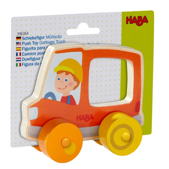 HABA Push Toy Garbage Truck