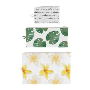 Hawaiian Theme Flat Pouch, Set of 3