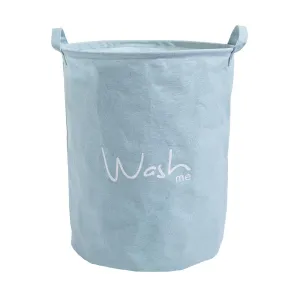 HOKIPO Folding Laundry Storage Basket - Large 46 Ltr, Blue