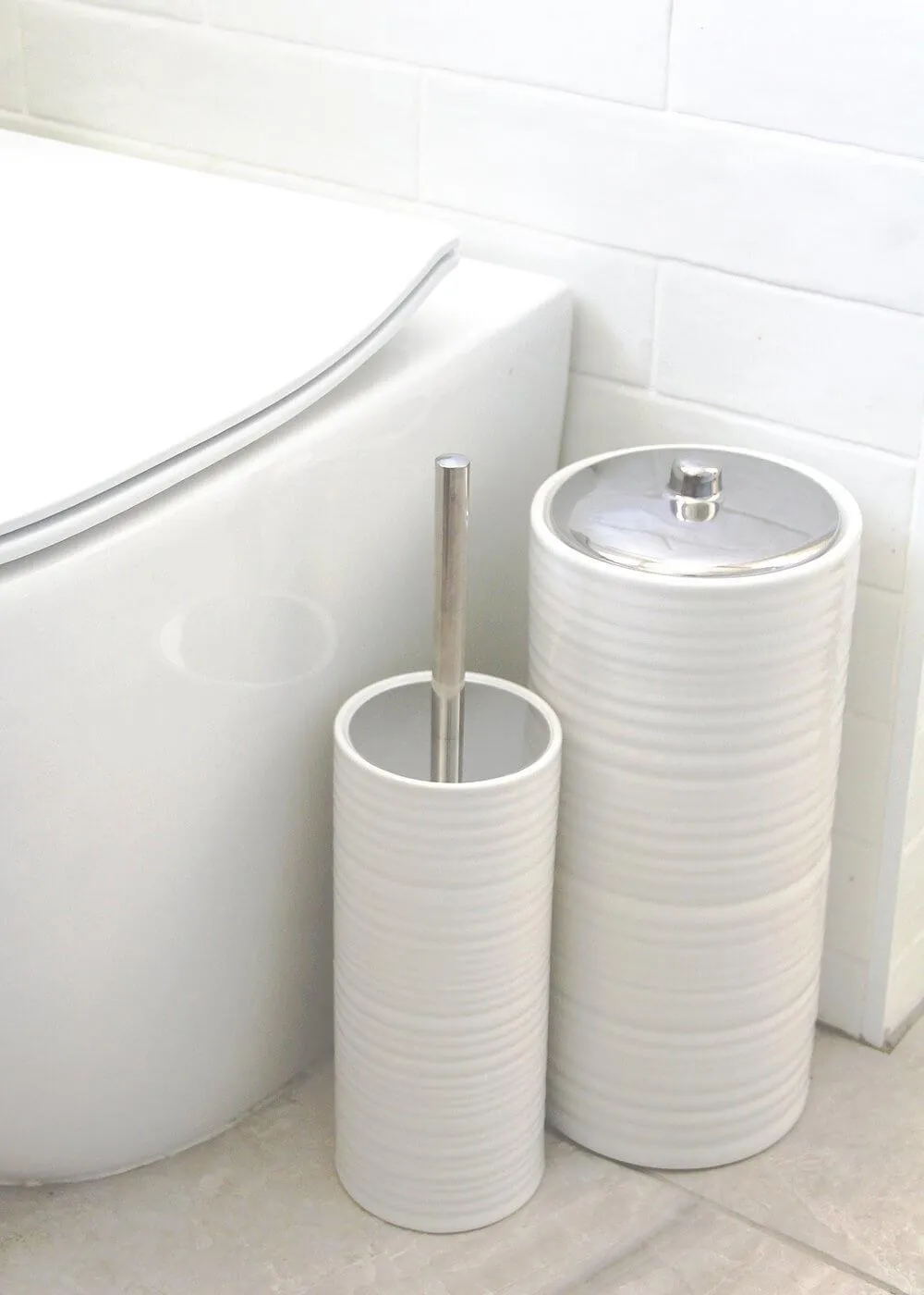 Hush Ceramic Toilet Brush White