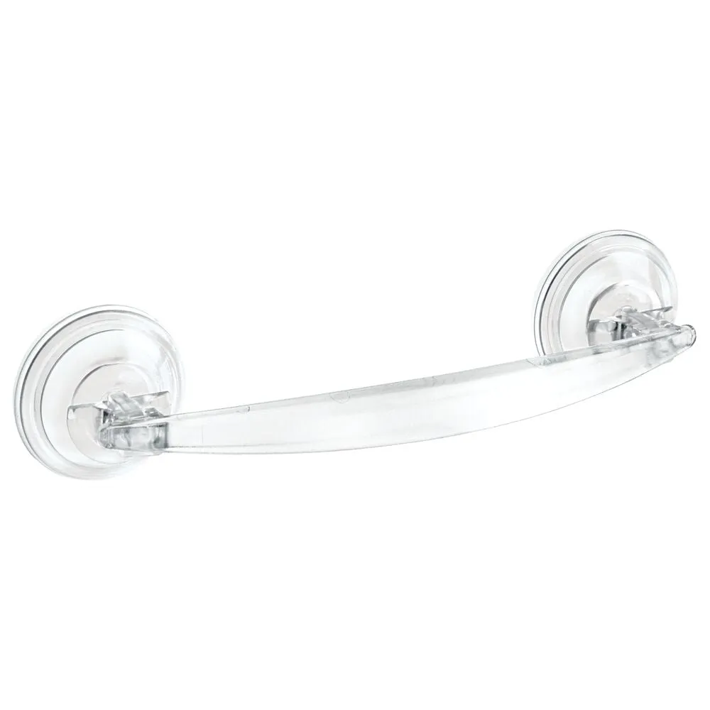 iDesign Bath Storage Power Lock Towel Bar in Clear