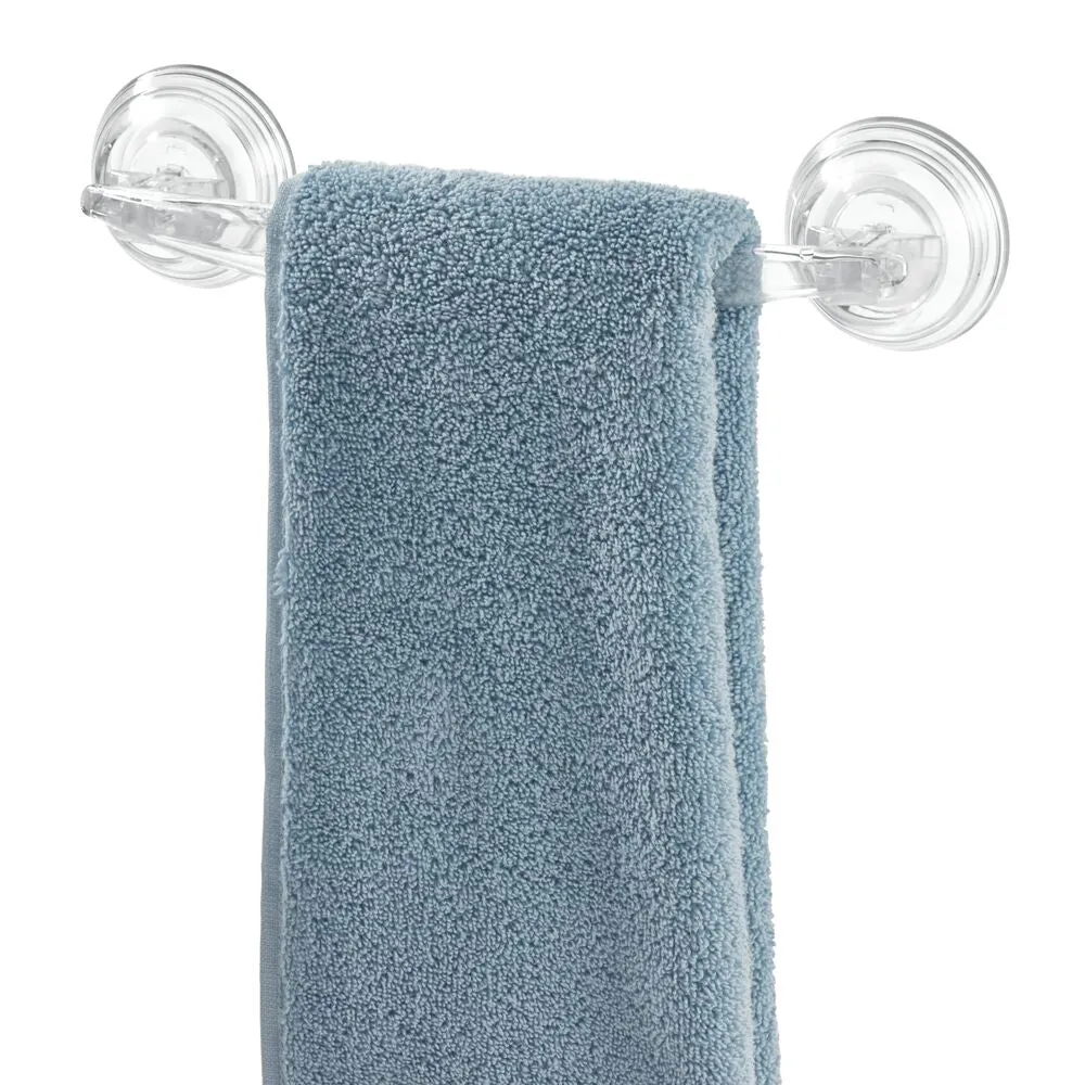 iDesign Bath Storage Power Lock Towel Bar in Clear