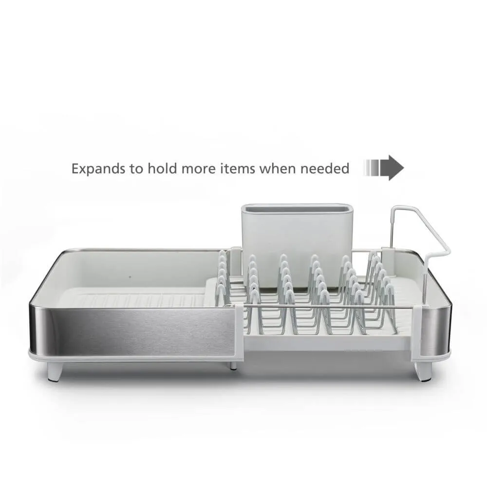 Joseph Joseph Extend Expandable Dish Rack Stainless Steel and Stone