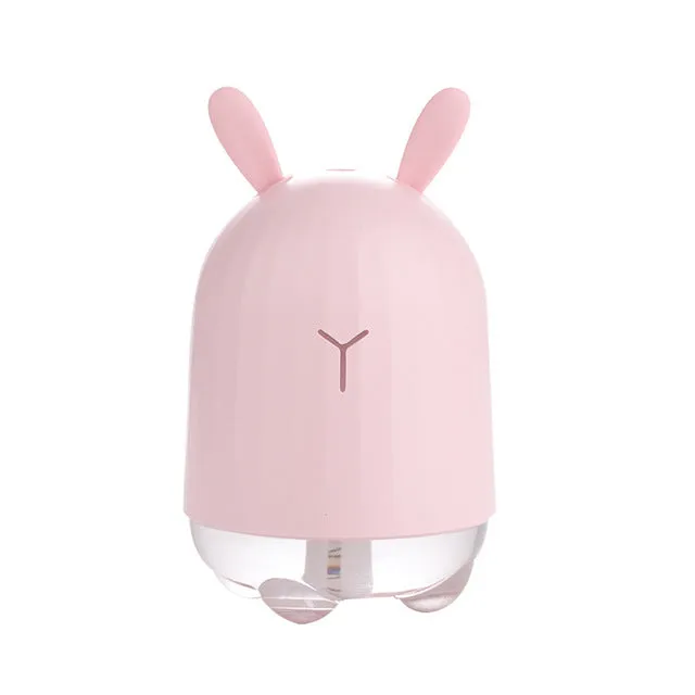 Lovely Rabbit Air Humidifier USB Aroma Diffuser with LED Lamp