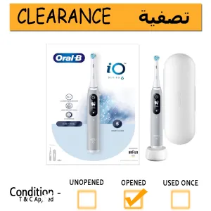 Oral-b iO Series 6 Electric Toothbrush, 1 Toothbrush Head & Travel Case, 5 Modes with Teeth Whitening, UK 2 Pin Plug