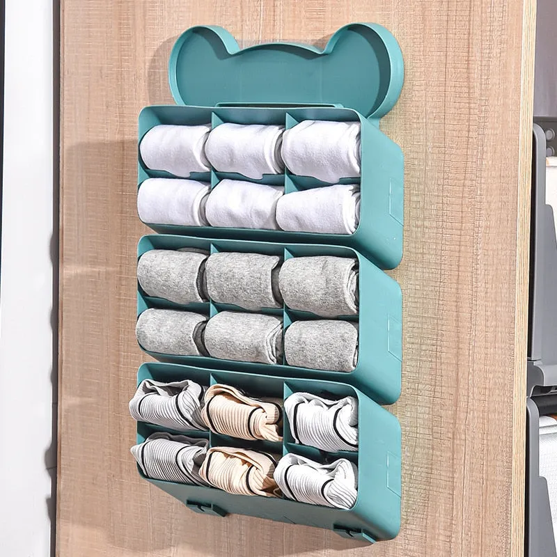 Self-Adhesive Stackable Wall Cloth Organizer Shelf