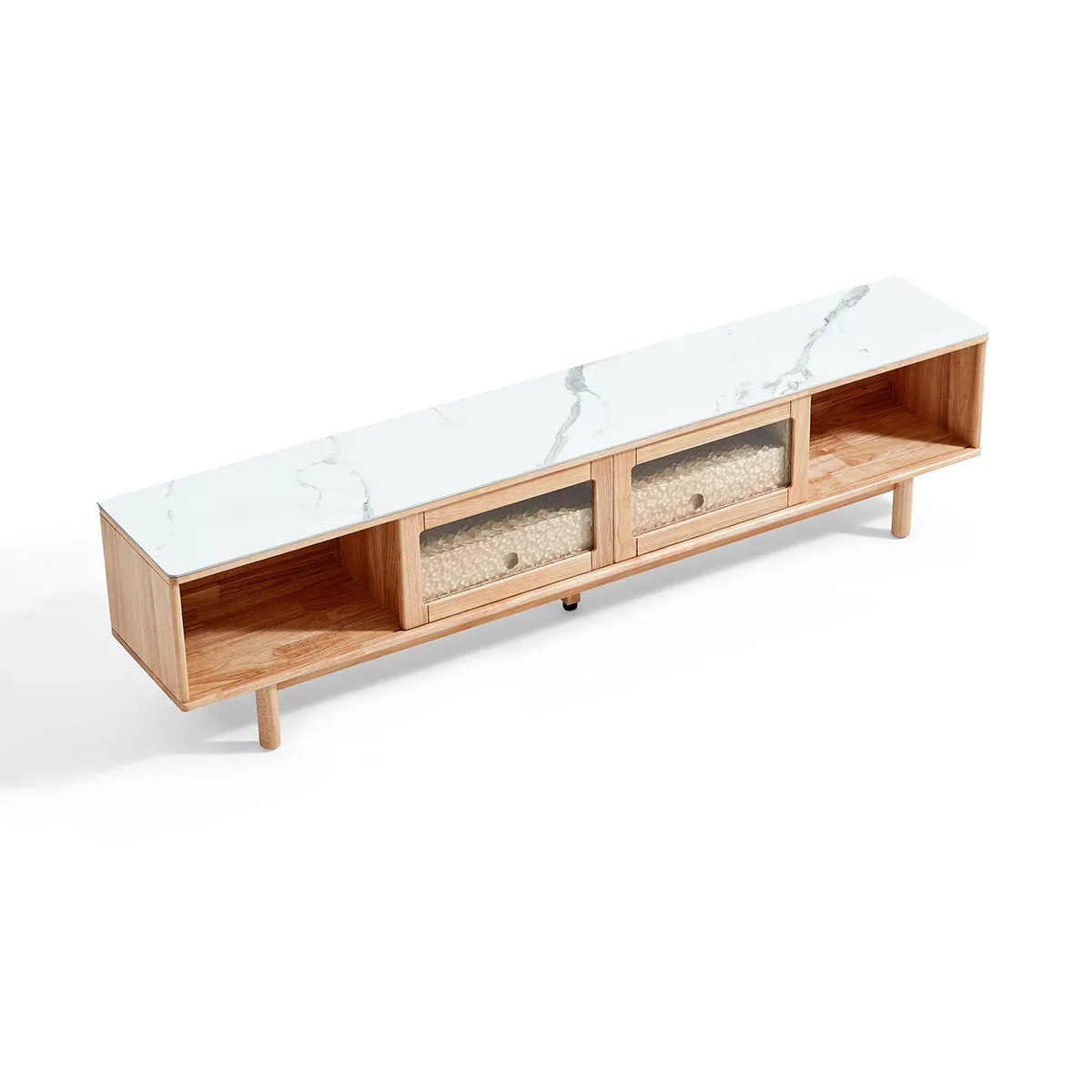 Solid Wood Organic Entertainment Unit TV Console