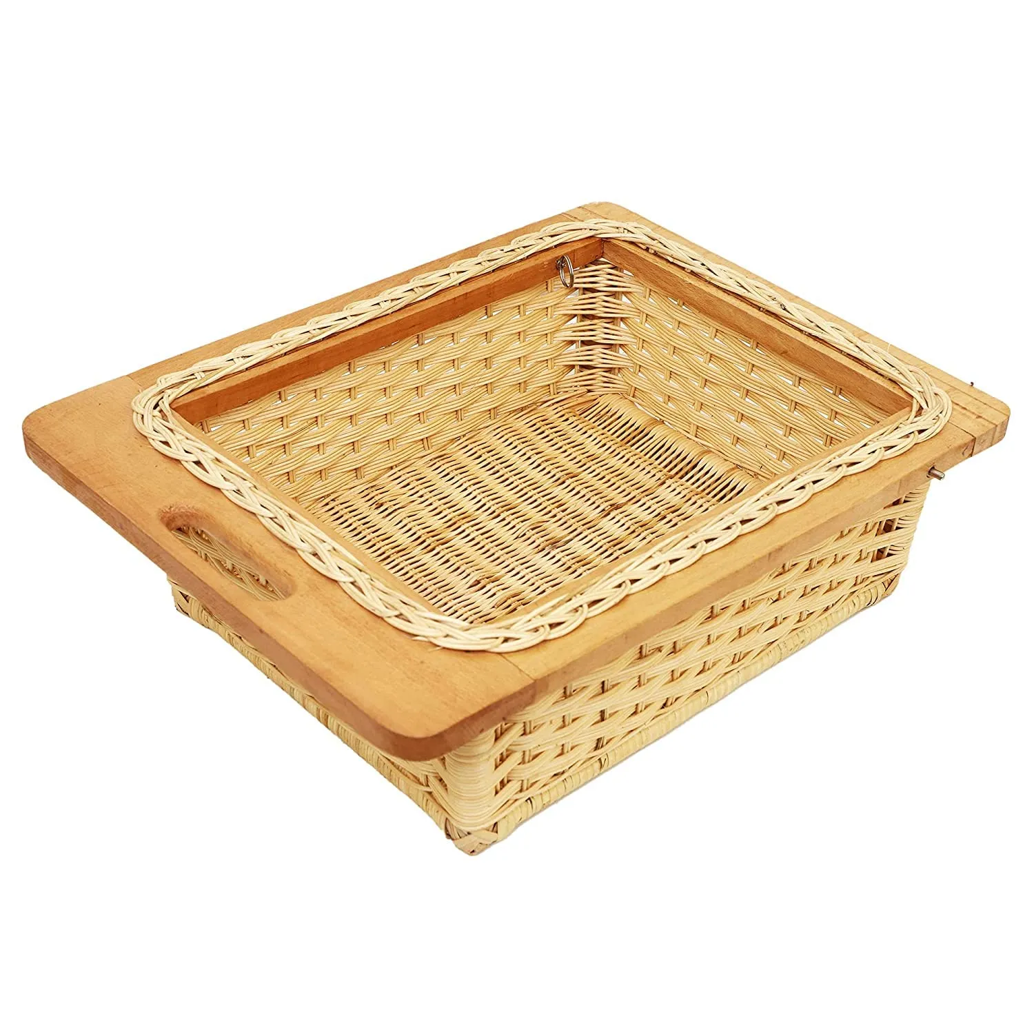 Wicker Basket for Modular Kitchen | Pull Out Wicker Basket 20 x 20 x 8 - Siya