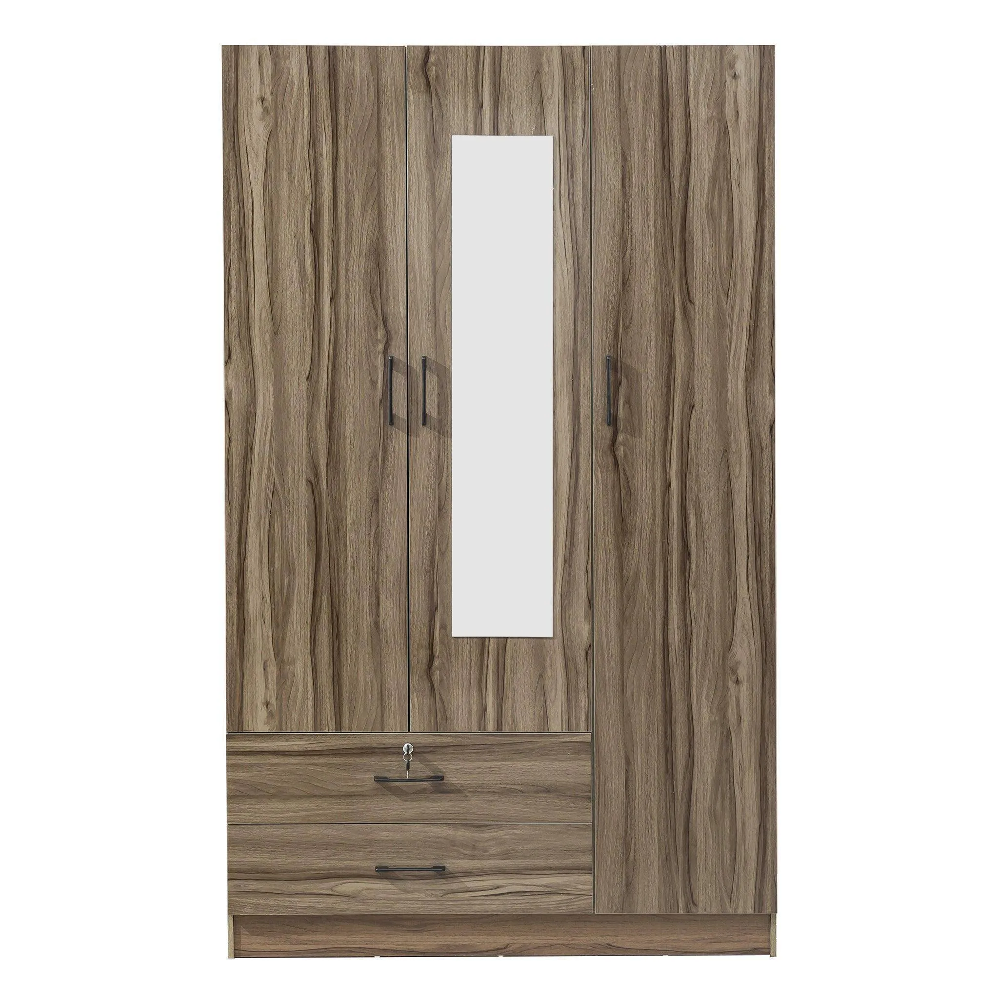 Wood Wardrobe with Mirror-WD-201